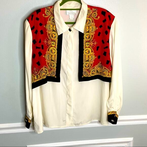 Dead stock Vintage Plus Size Just For Women Button up blouse 44/24w 1x 22 - Picture 2 of 8